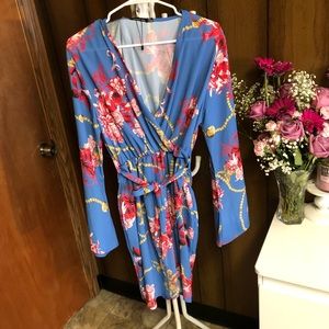 Boohoo Floral Wrap Dress